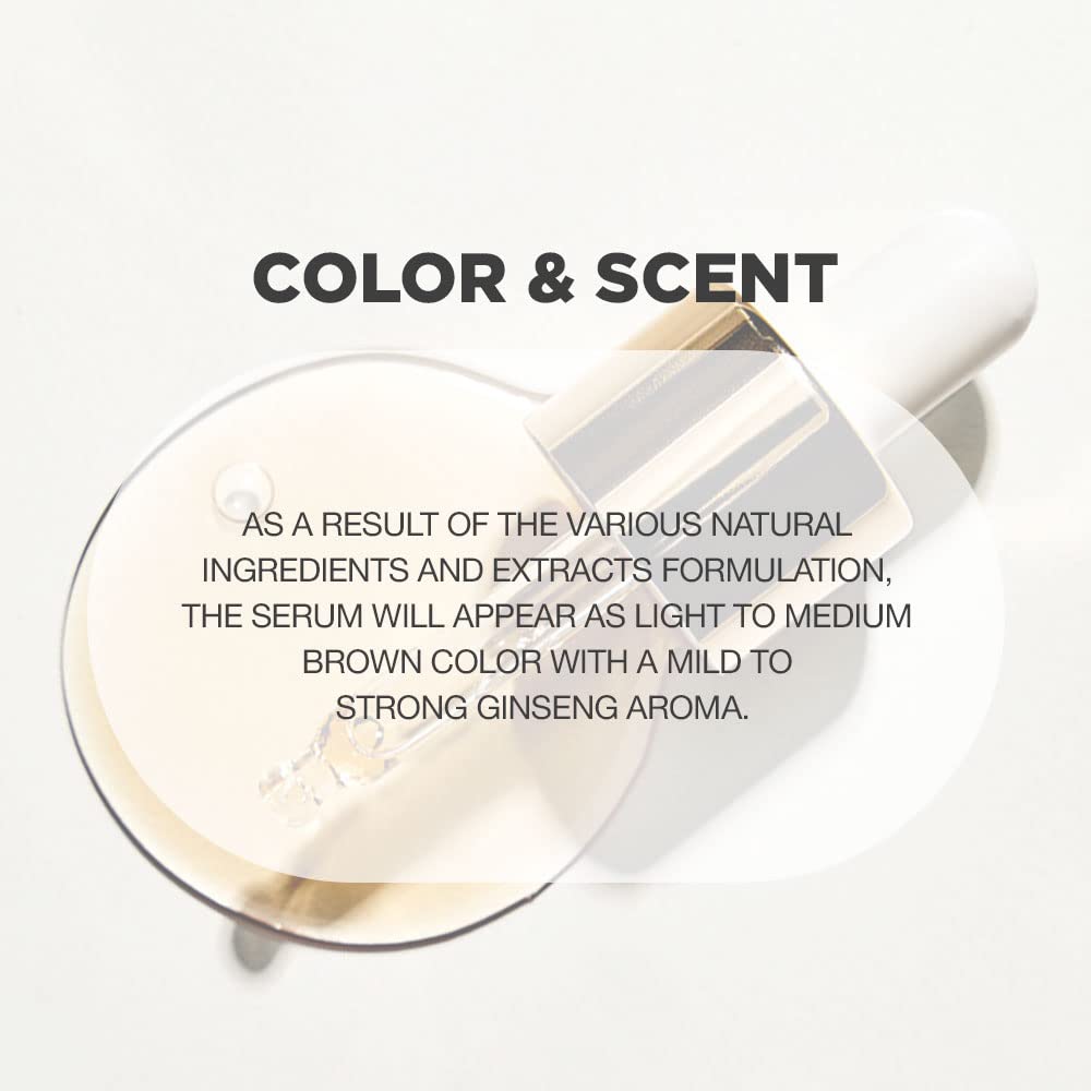 Couleur légère du sérum PROOT Ginseng avec arôme subtil de ginseng.