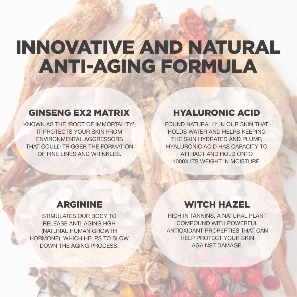 Flacon élégant de PROOT Ginseng Sérum évoquant une cosmétique soignée.
