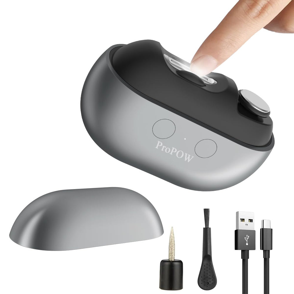 ProPOW ciseaux électriques pour ongles avec lumière LED pour une coupe précise et sans effort.