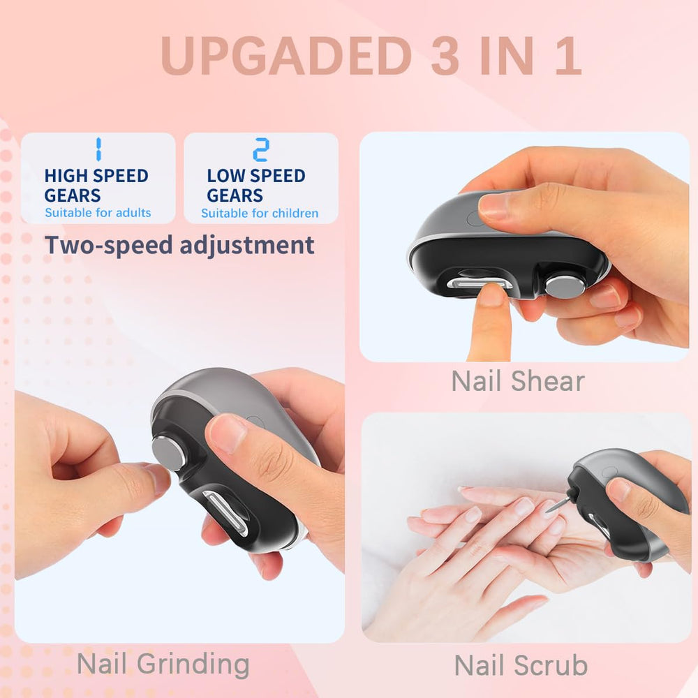 ProPOW lumière LED intégrée pour vision claire lors du soin des ongles.