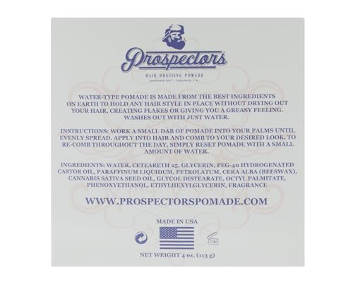 Tenue moyenne de PROSPECTORS Diamond Hair Pomade adaptée au coiffage quotidien.