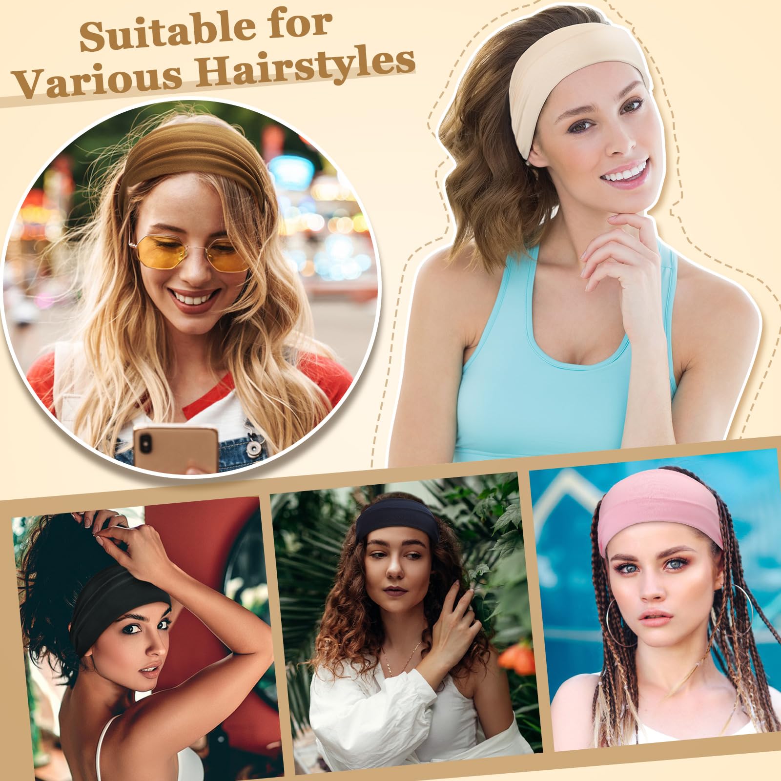 ProSuites bandes-cheveux multi-couleurs pour coordonner vos looks quotidiens.