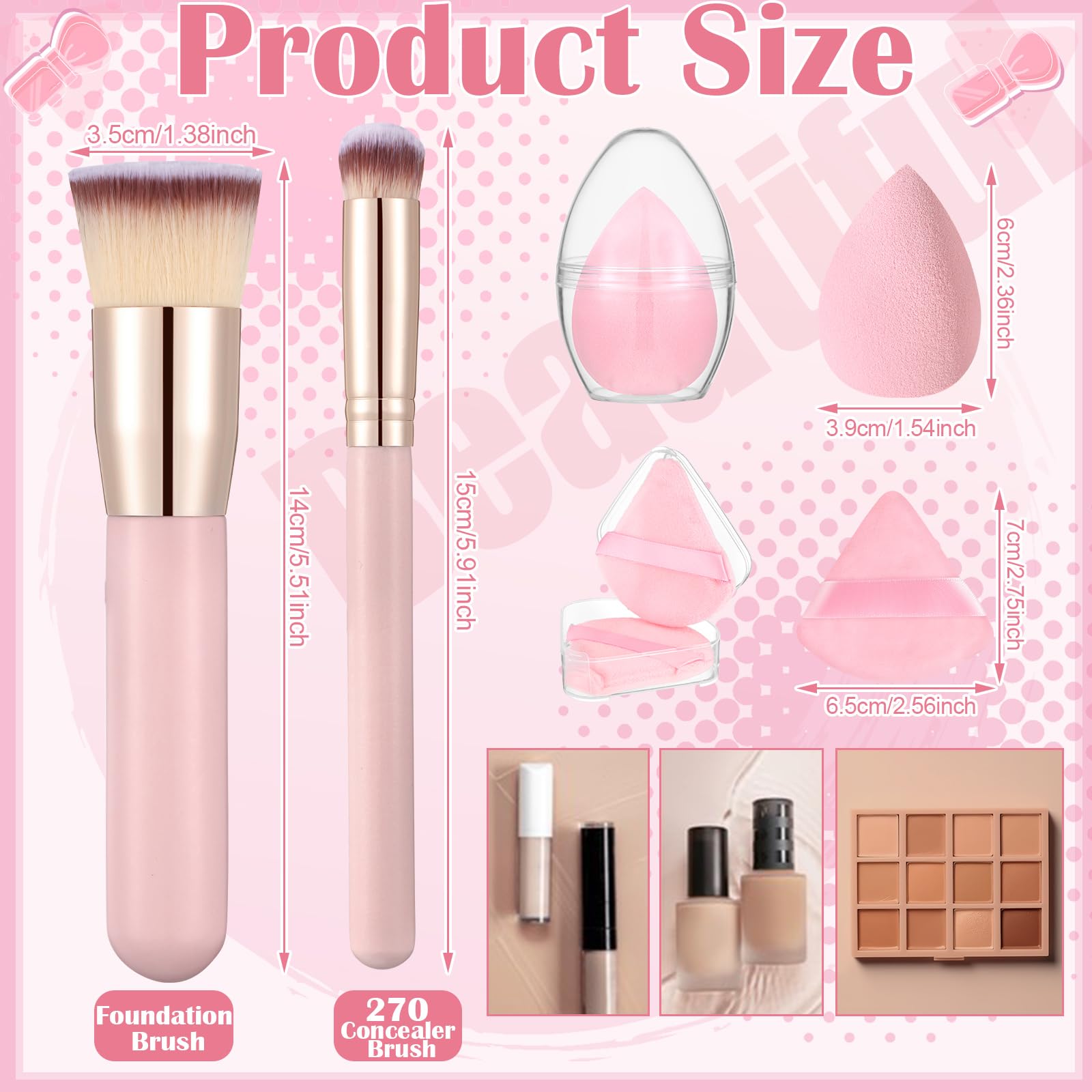 ProSuites éponge maquillage rose douce pour un fini lisse et précis.
