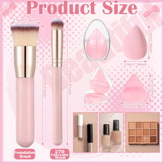 ProSuites éponge maquillage rose douce pour un fini lisse et précis.