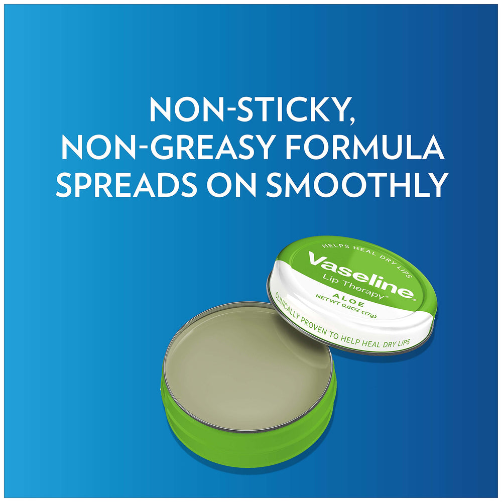 Protection Lèvres Aloe Vera Vaseline en tin pour sortir par temps froid.