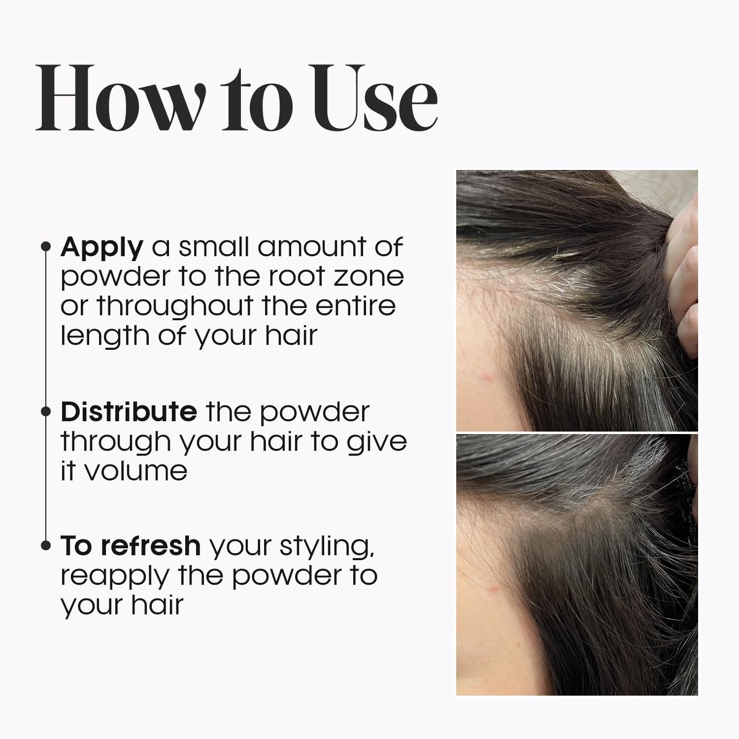 PROTÉGÉ Premium Poudre racines adaptée aux cheveux fins pour une couvrance discrète.