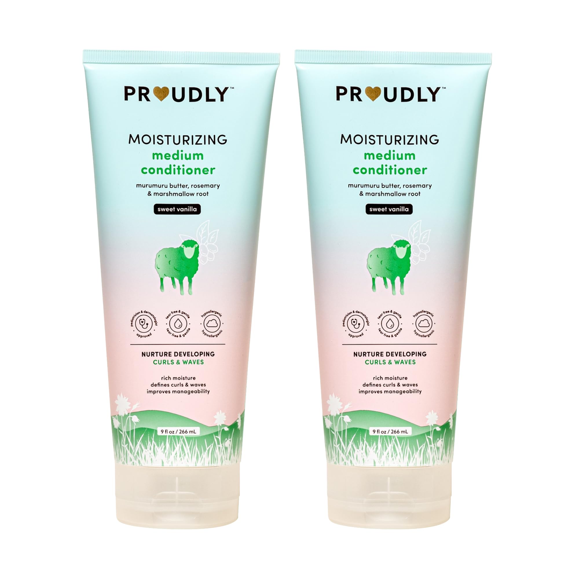 Proudly: bouteille du soin hydratant pour les boucles des bébés prêt pour usage.