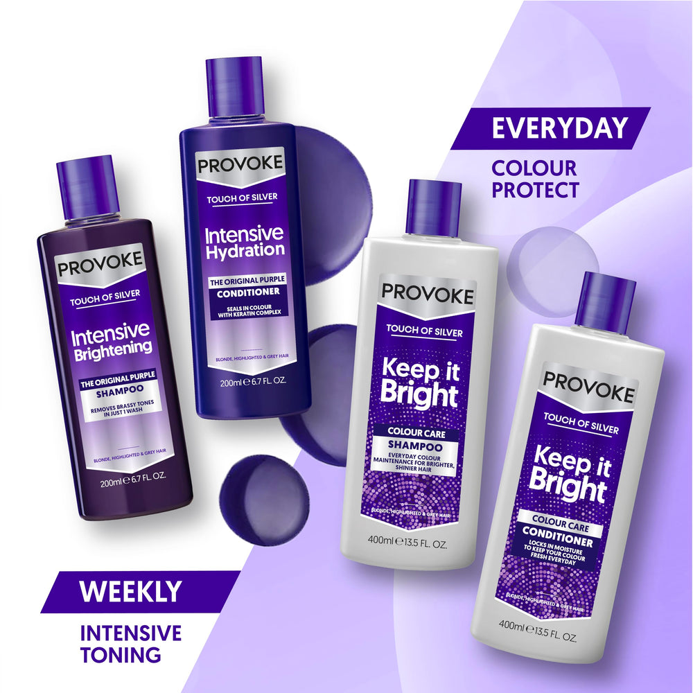PROVOKE Touch of Silver – rinçage facile laissant une sensation de fraîcheur.