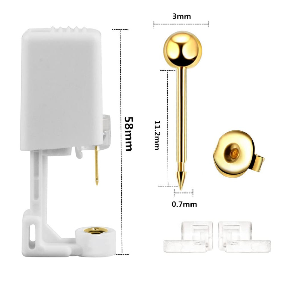Boule d’oreille 3 mm doré psaakon pour un look chic.