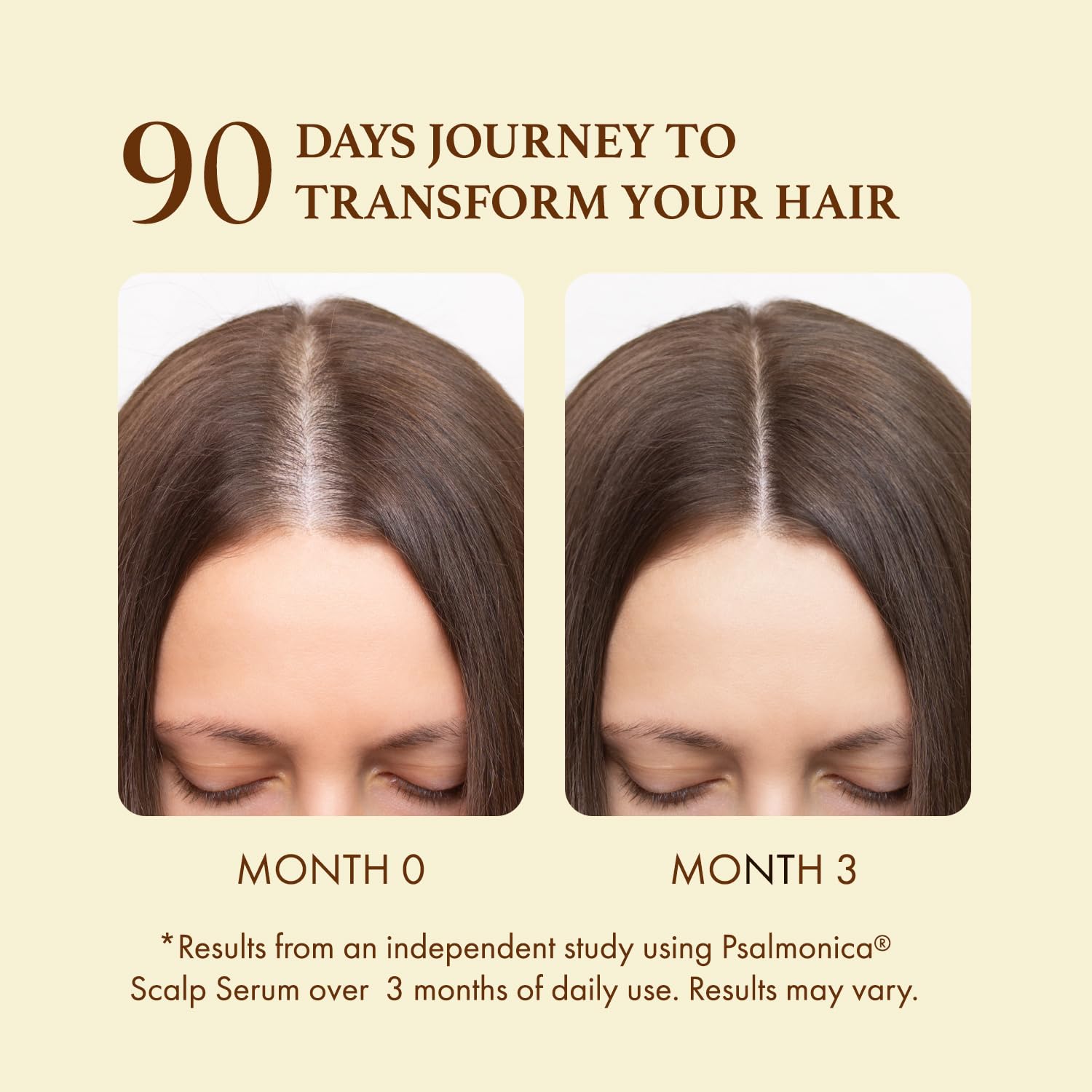 Psalmonica biotin ingredient graphic showcases strengthening properties.