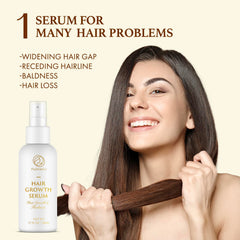 Psalmonica Hair Growth Serum spray mist applies evenly to scalp.