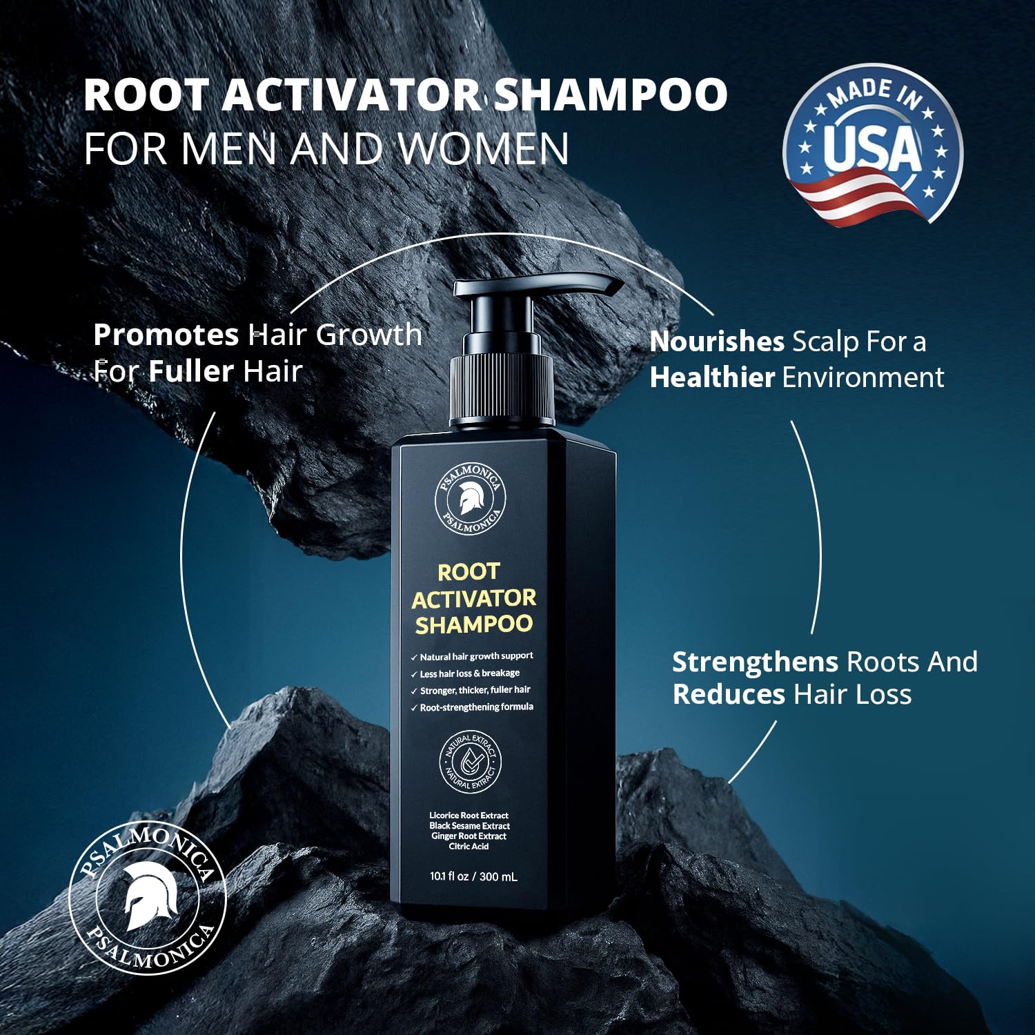 Psalmonica Shampoing Sans Sulfates, formule douce pour usage quotidien