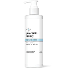 PSORIASIS HONEY Renewing Shampoo, bouteille, soin quotidien doux pour cuir chevelu sec.
