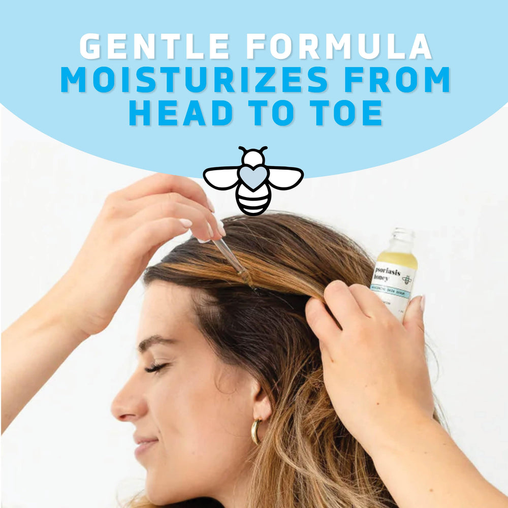 Sérum Psoriasis Honey apaise irritations et démangeaisons, pour toute la famille.