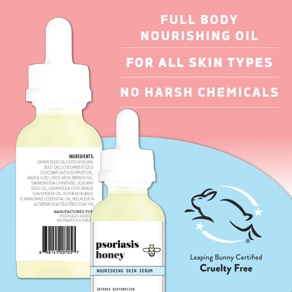 Sérum Psoriasis Honey formule non comédogène préserve les pores.