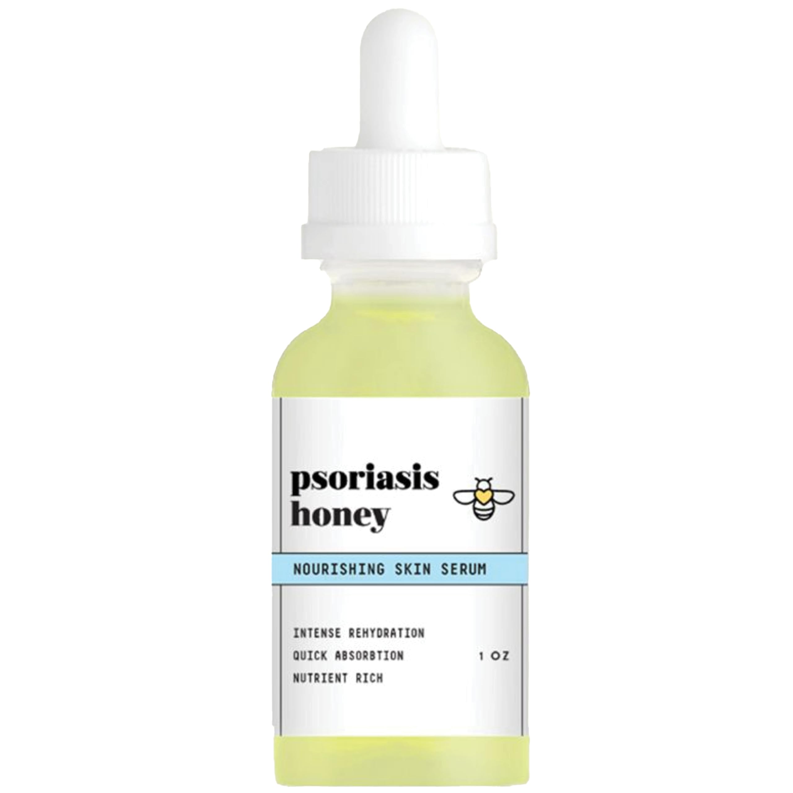 Sérum Psoriasis Honey pour cuir chevelu sec, hydratation légère et non comédogène.
