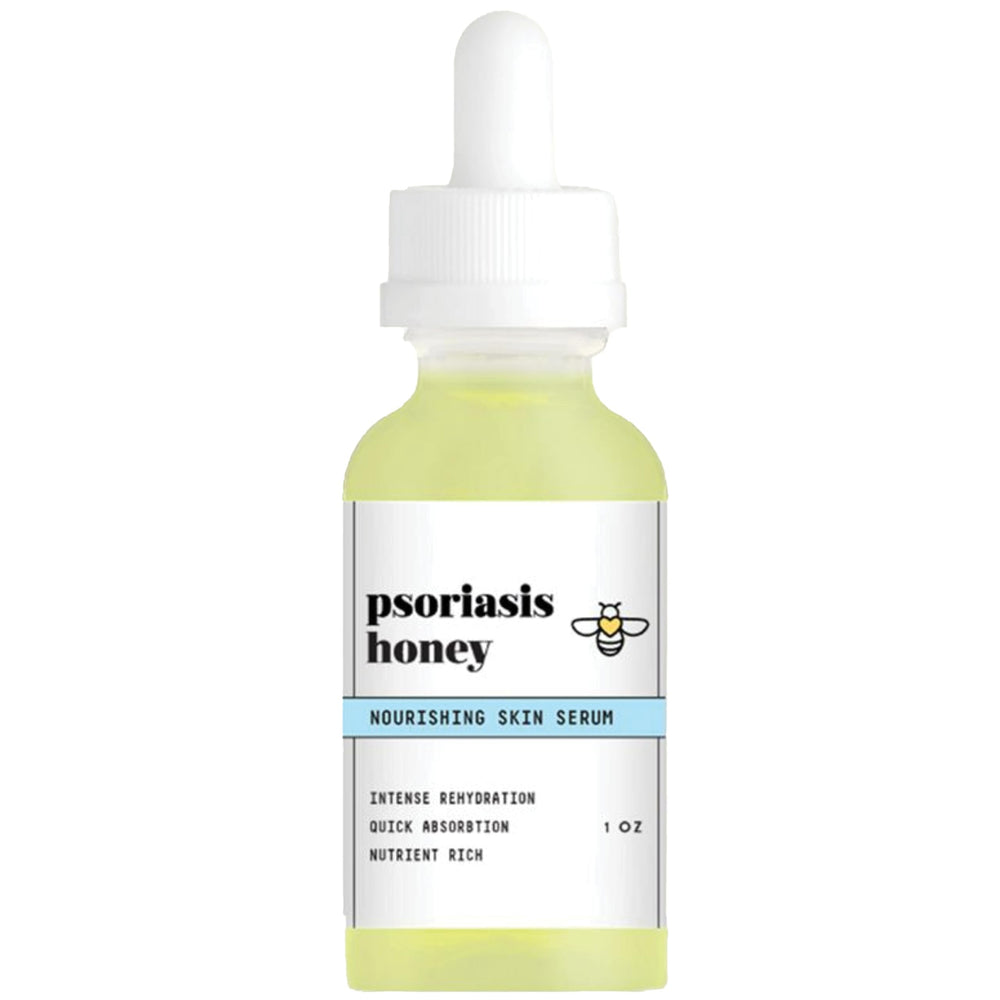 Sérum Psoriasis Honey pour cuir chevelu sec, hydratation légère et non comédogène.