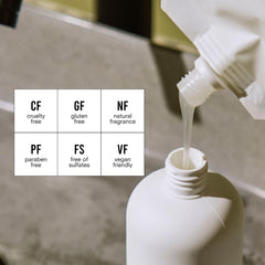Public Goods Douche: mousse généreuse sans sulfates, utilisation quotidienne agréable.