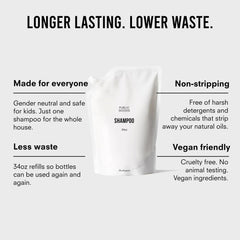 Public Goods Shampoing vegan-certifie: produit éthique sans cruauté envers les animaux.