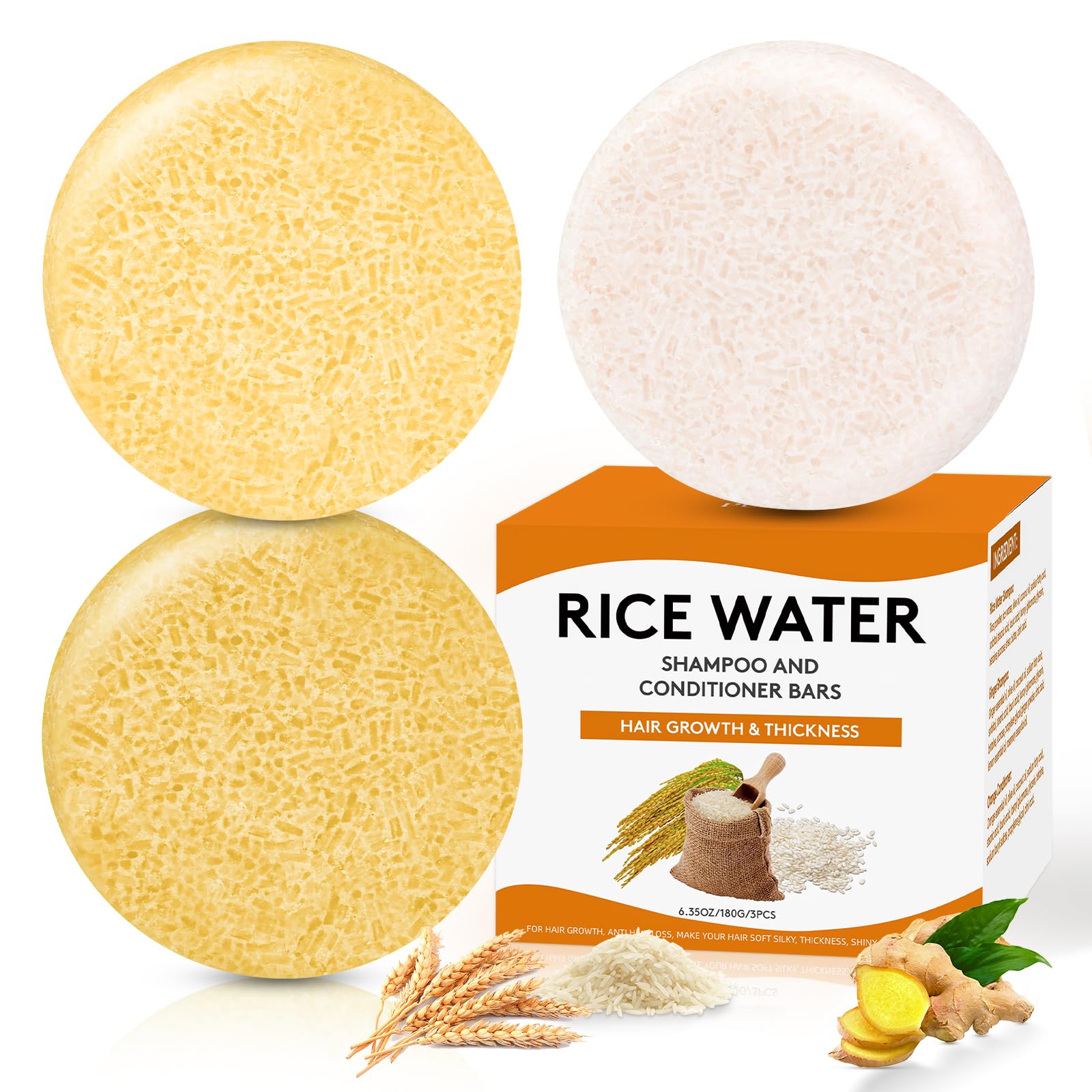 Pubpok Shampoing Riz Eau Barre – nettoyage en douceur pour cheveux secs