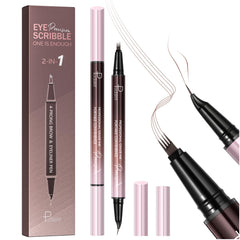 Stylo sourcils Pudaier quadri-fourche pour combler clairsemé avec naturel