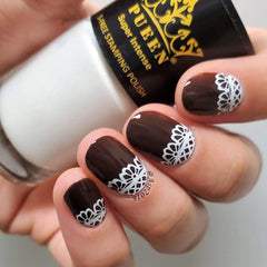 PUEEN vernis tamponnage, brosse précise pour application facile.