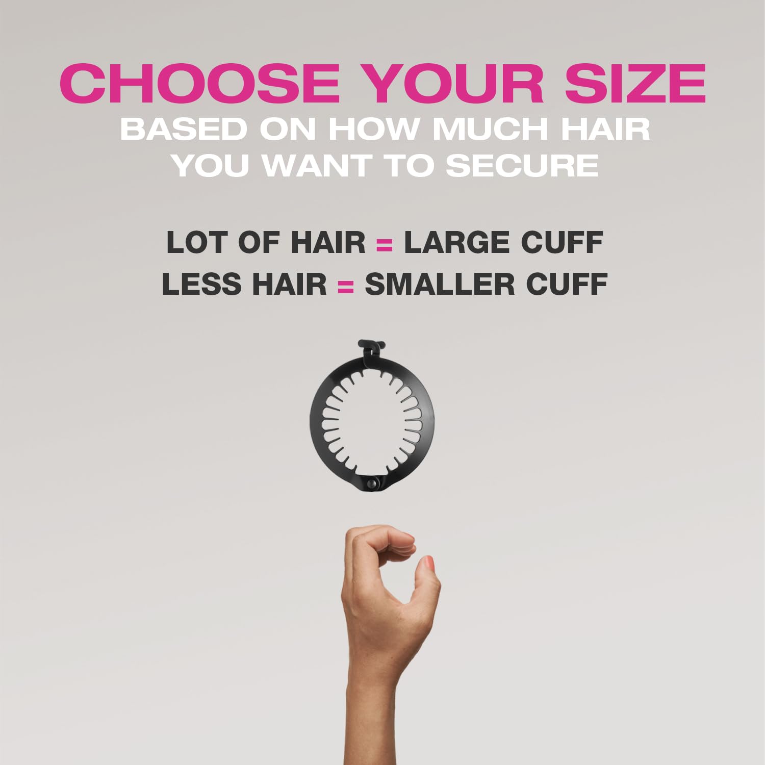 PuffCuff Junior design-griffe: prise ferme et sans tiraillement.