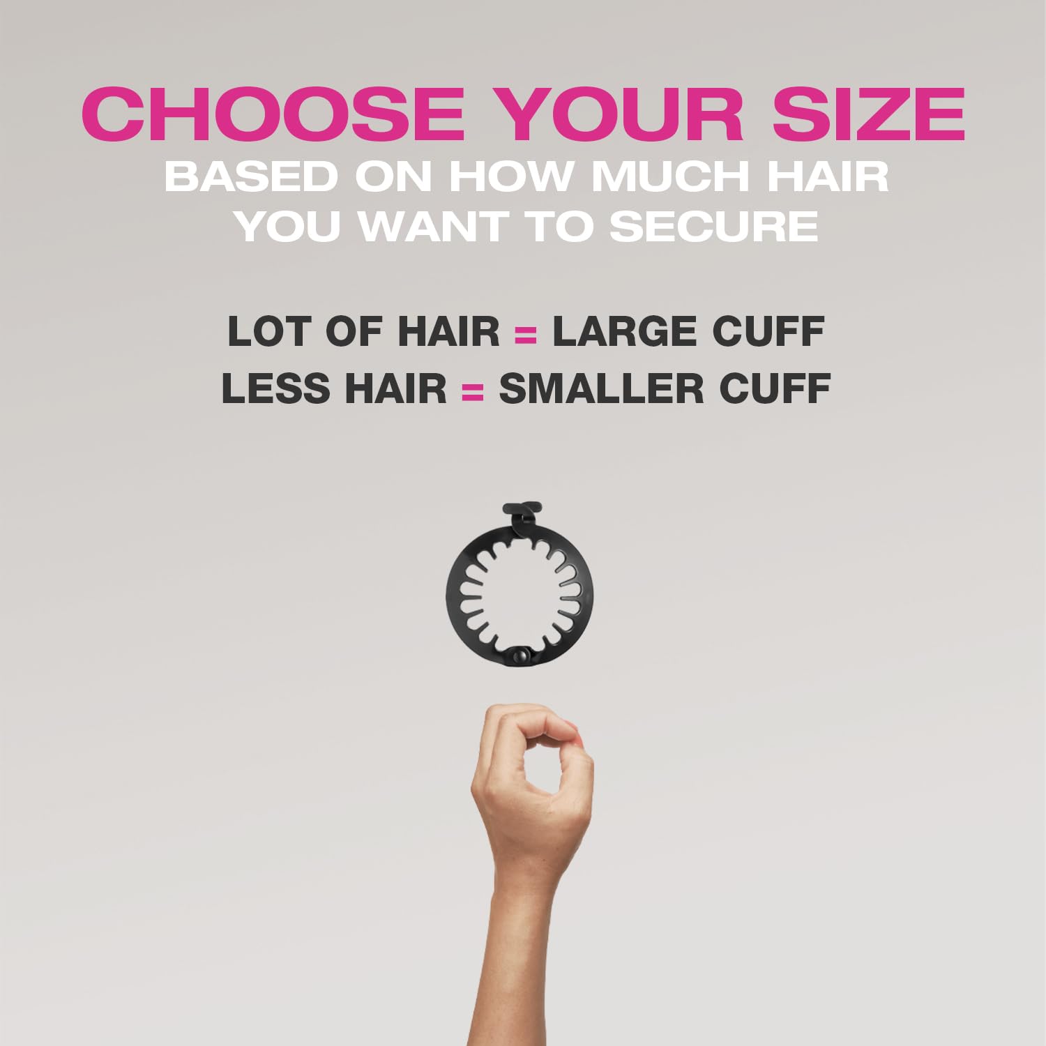 PuffCuff Mini clip: prise en main douce pour cheveux bouclés.