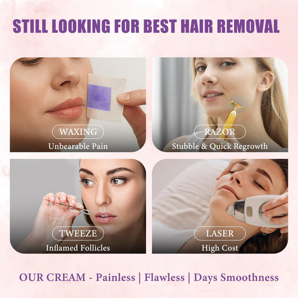 PUILOG facial hair removal cream for the chin area with soothing hydration.