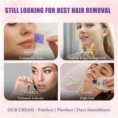 PUILOG facial hair removal cream for the chin area with soothing hydration.