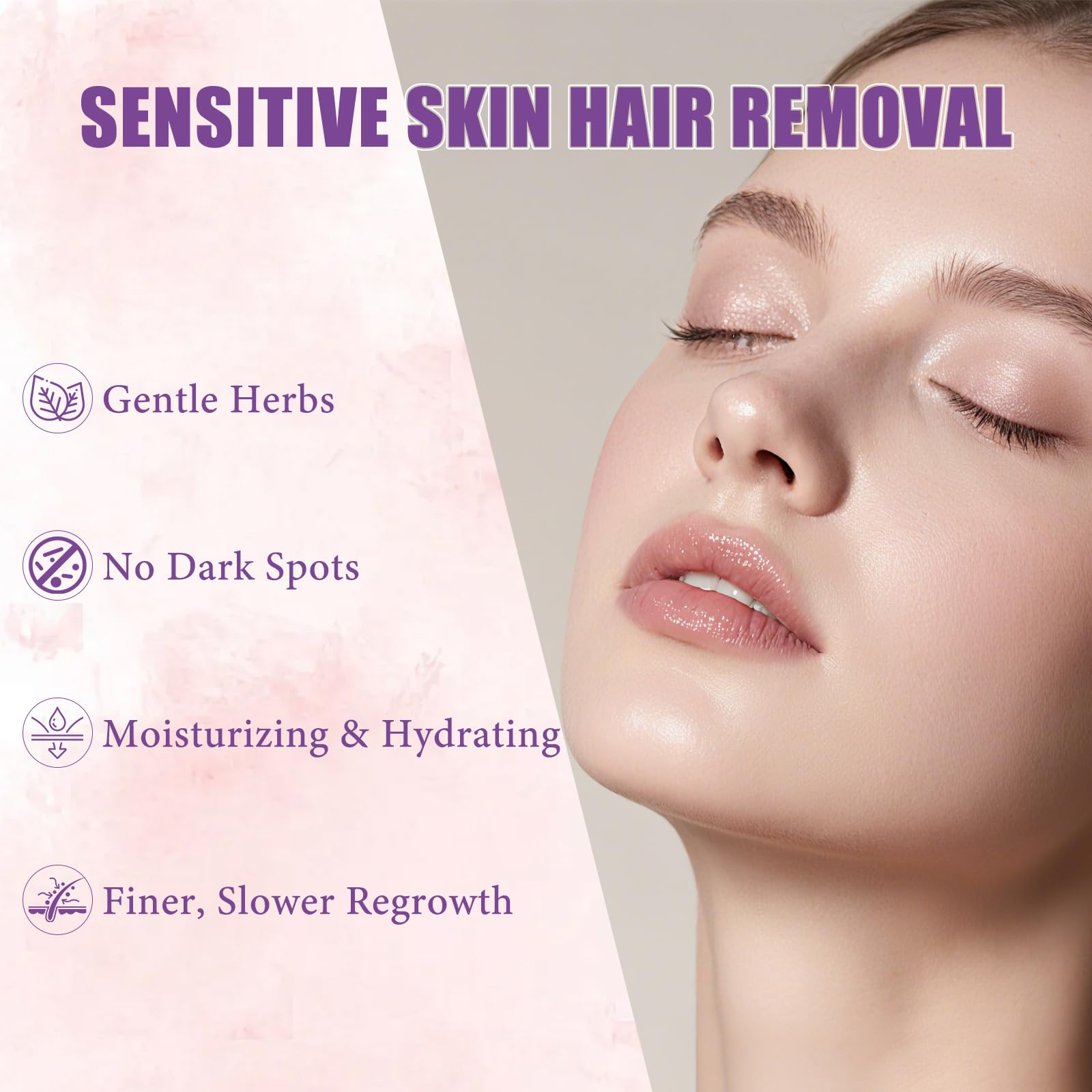 PUILOG formula containing hyaluronic acid and aloe hydrates while removing hair.