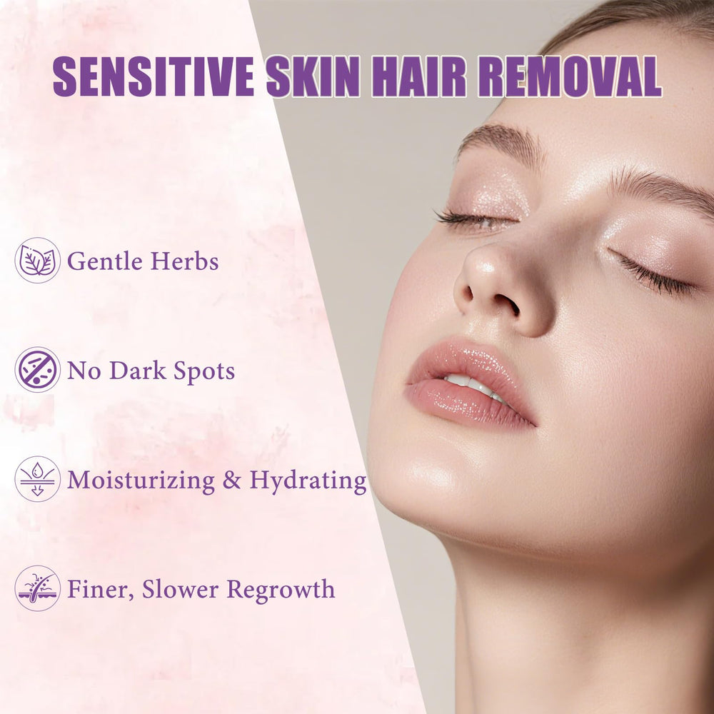 PUILOG formula containing hyaluronic acid and aloe hydrates while removing hair.