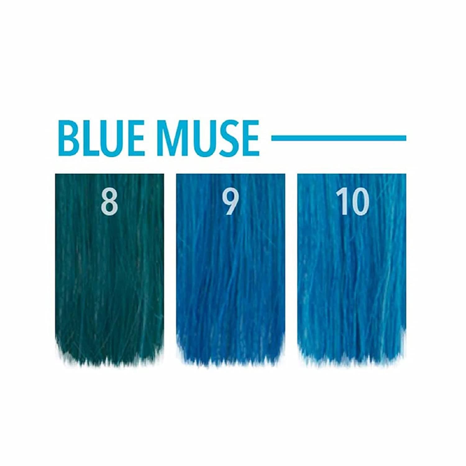 Pulp Riot Bleu Muse – résultat sur cheveux pré-éclaircis pour couleur vive.