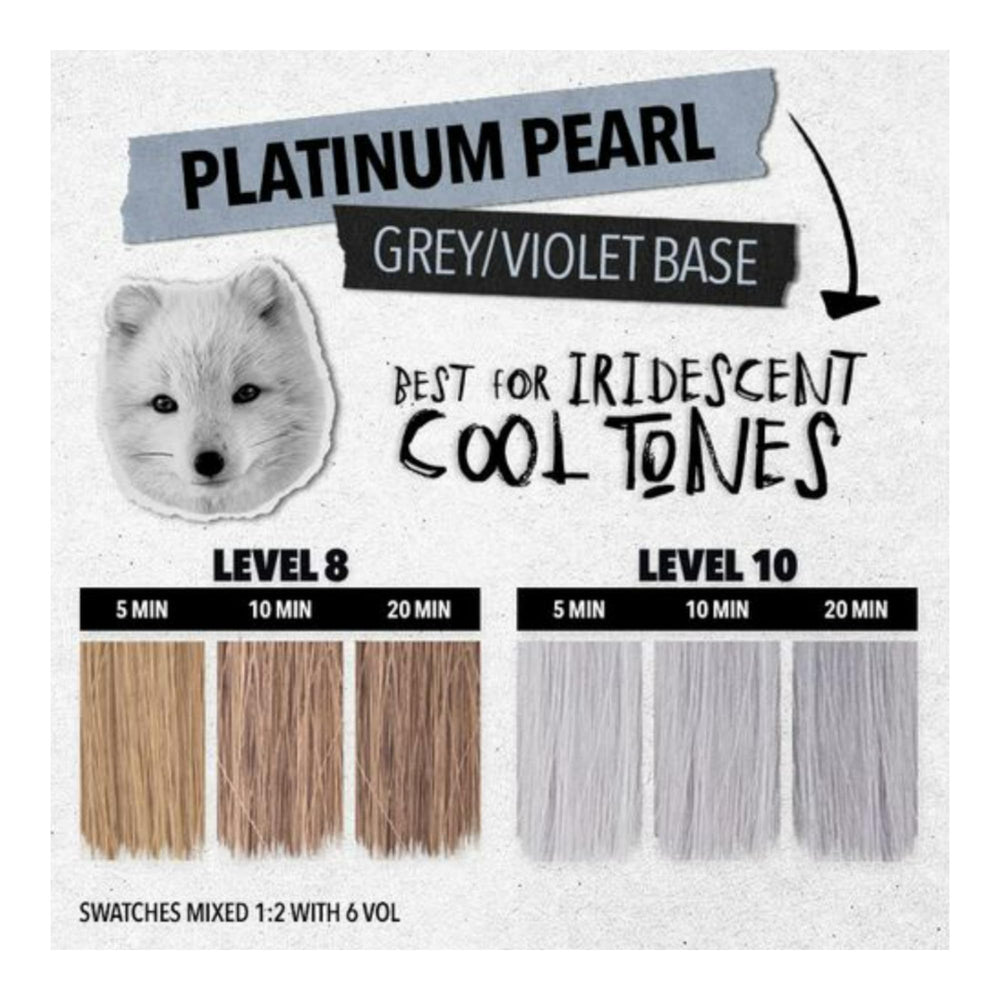 Pulp Riot tonaliseur haute vitesse Platine Perle — application guidée pour un fini miroir.