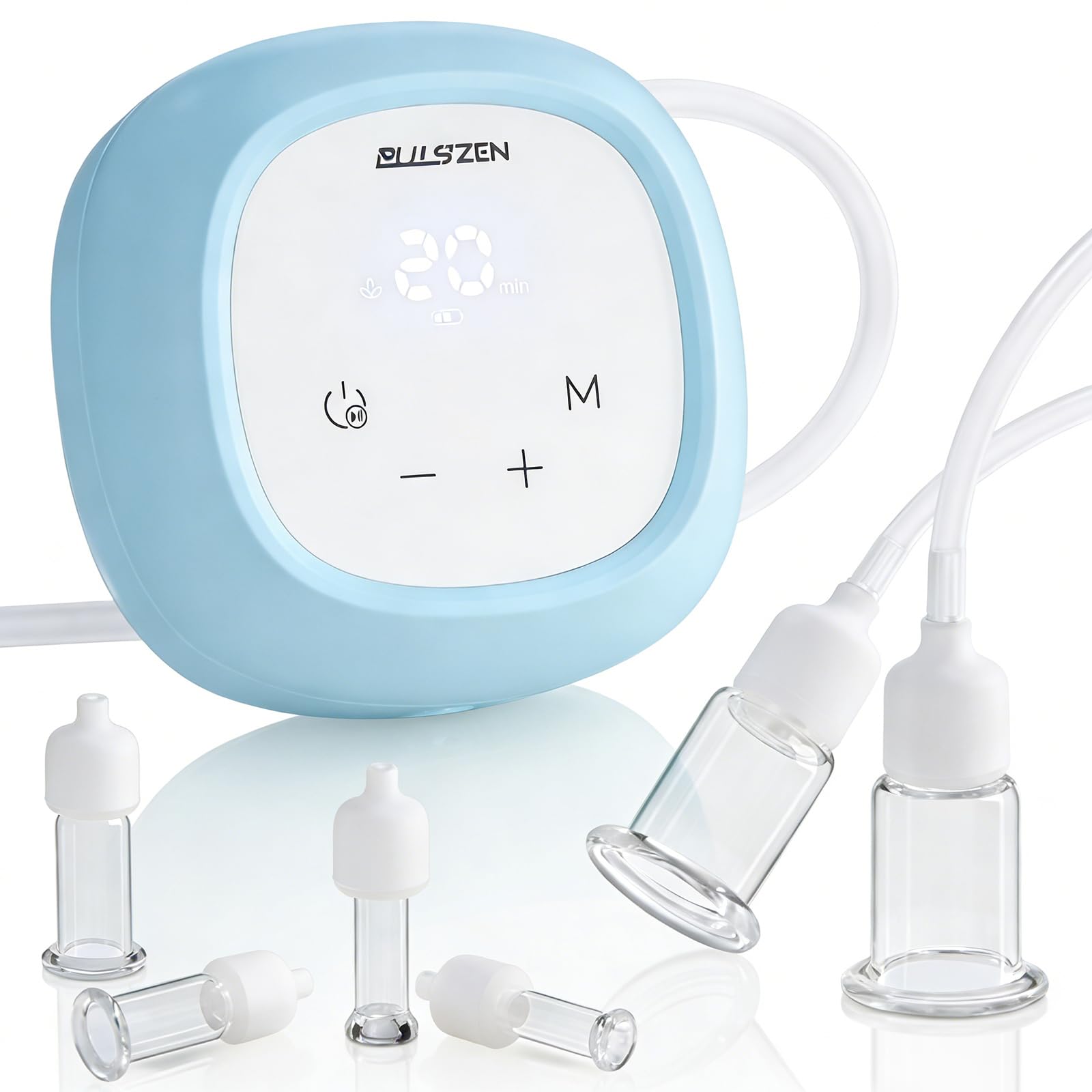 PulsZen ensemble ventouses visage électrique 3-en-1 pour un soin efficace du teint