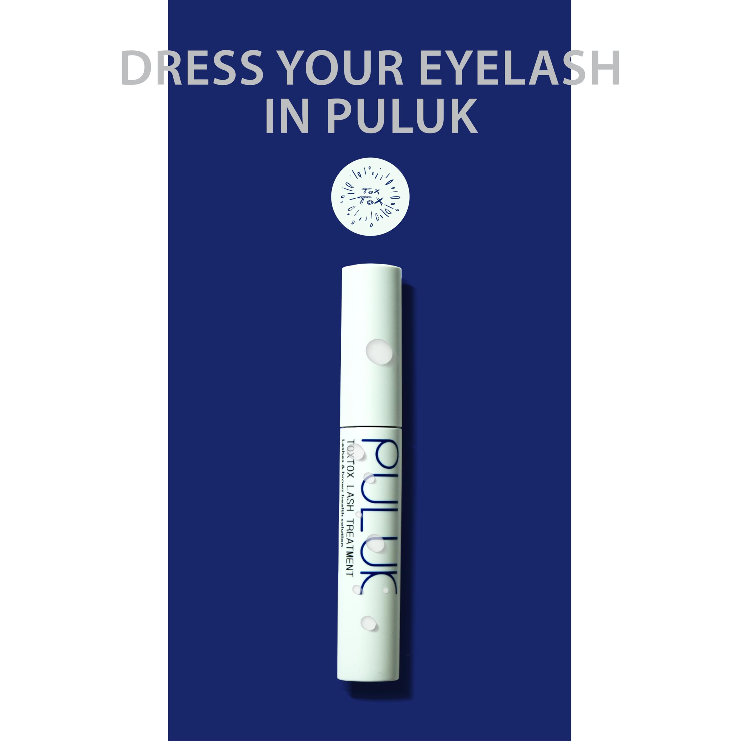 Soin cils et sourcils PULUK TOXTOX pour densité et éclat.