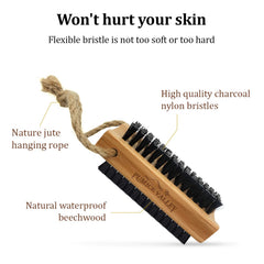 Brosse Pumice Valley avec brins nylon charbon, nettoie en profondeur les ongles