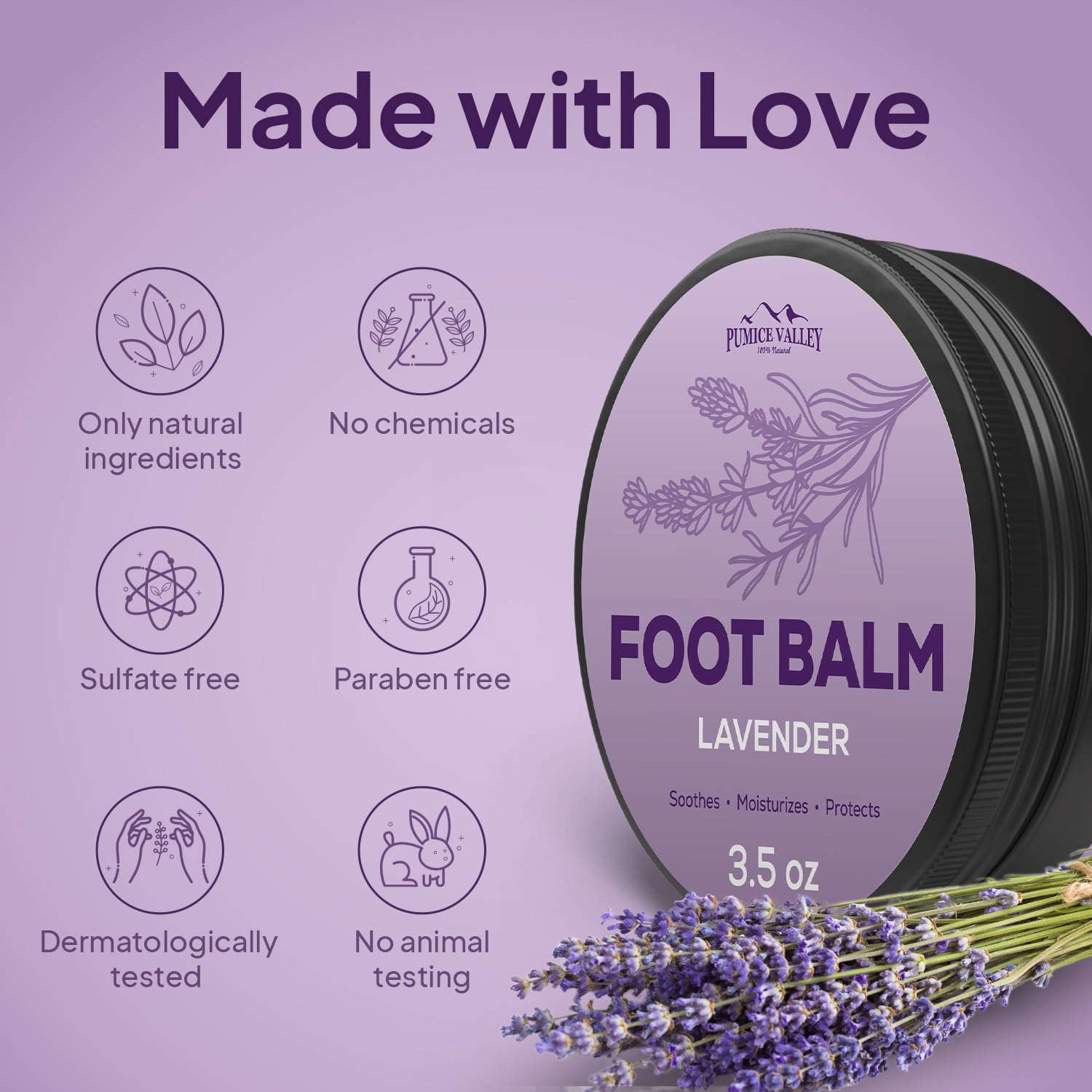 Pumice Valley Crème Pieds Absorption lente: action nocturne pour nourrir la peau.