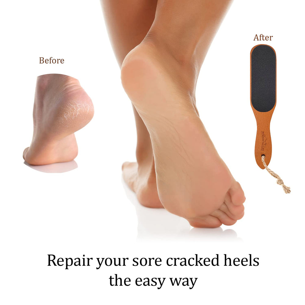 Pumice Valley gommage-pieds douceur, peau plus soyeuse après l'usage.