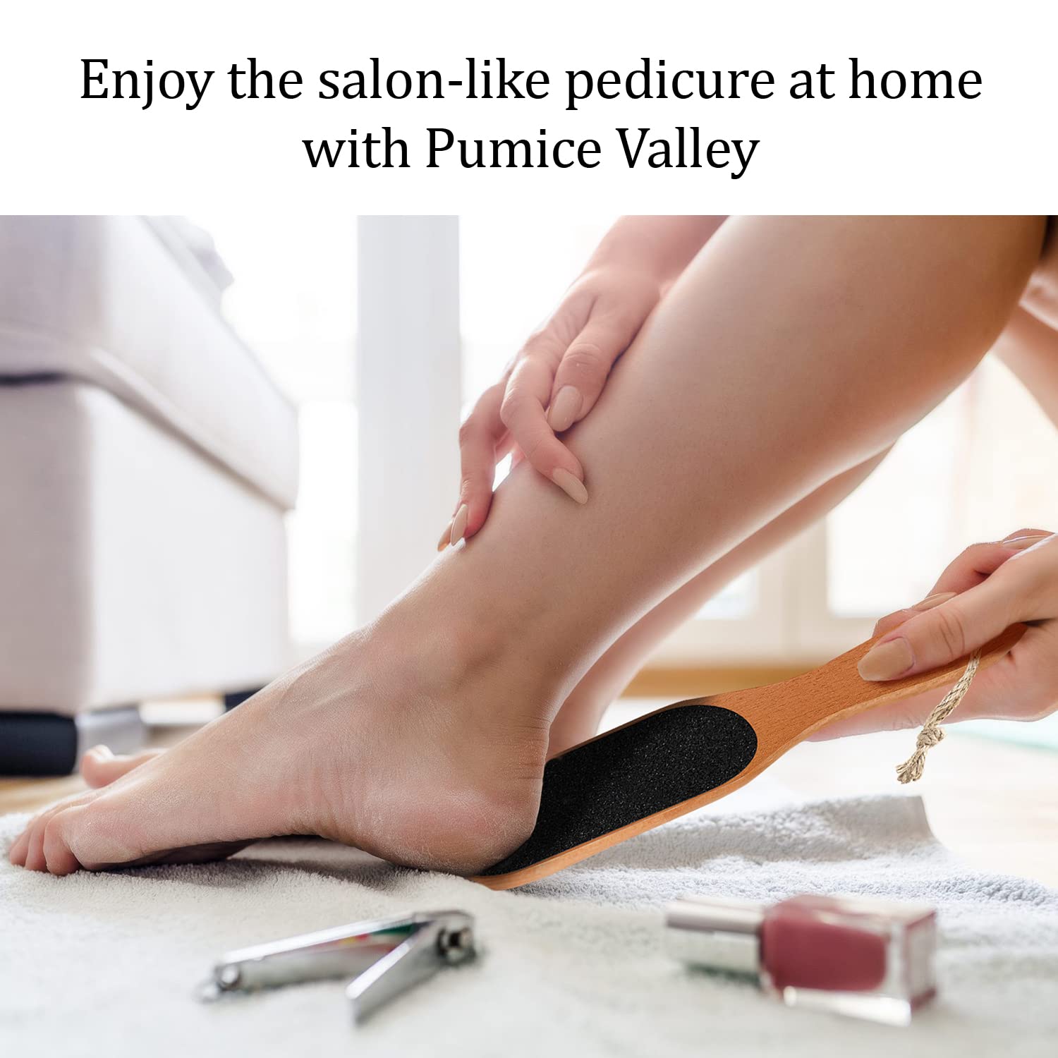 Pumice Valley utilisation-douche pratique pour pédicure rapide.