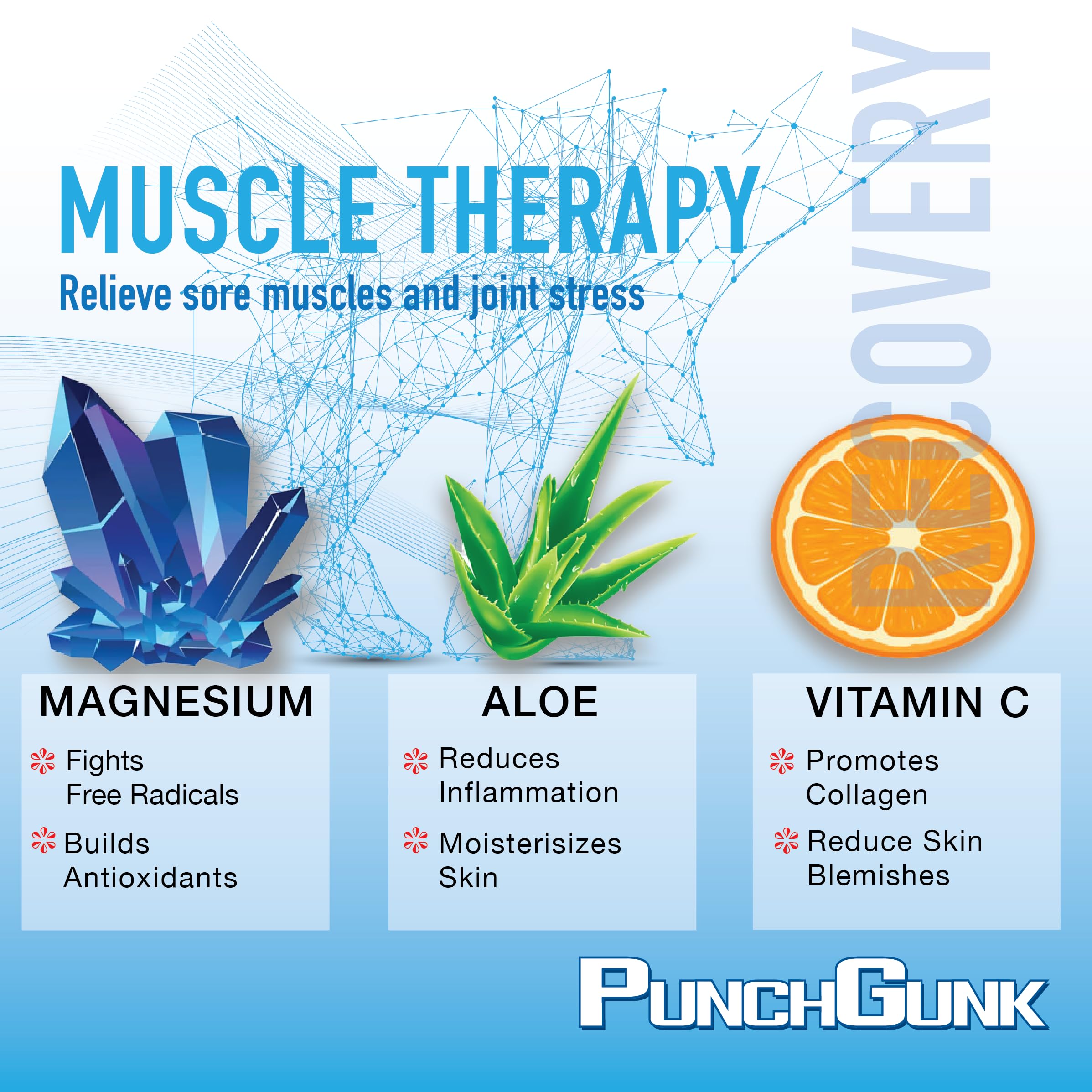 PunchGunk thérapie musculaire – relaxation après l’effort grâce à la dissolution rapide.