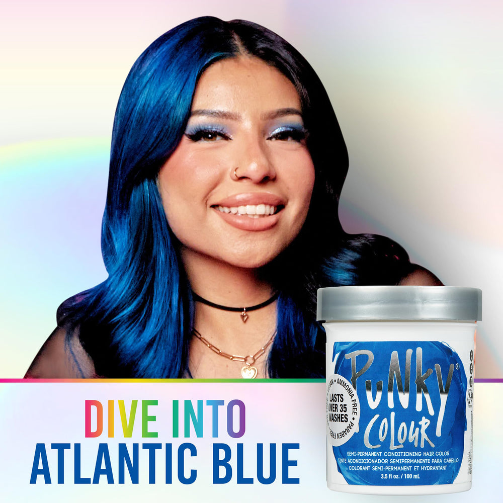 Punky Atlantic Blue – couleur vive qui dure jusqu'à 35 lavages pour un style durable
