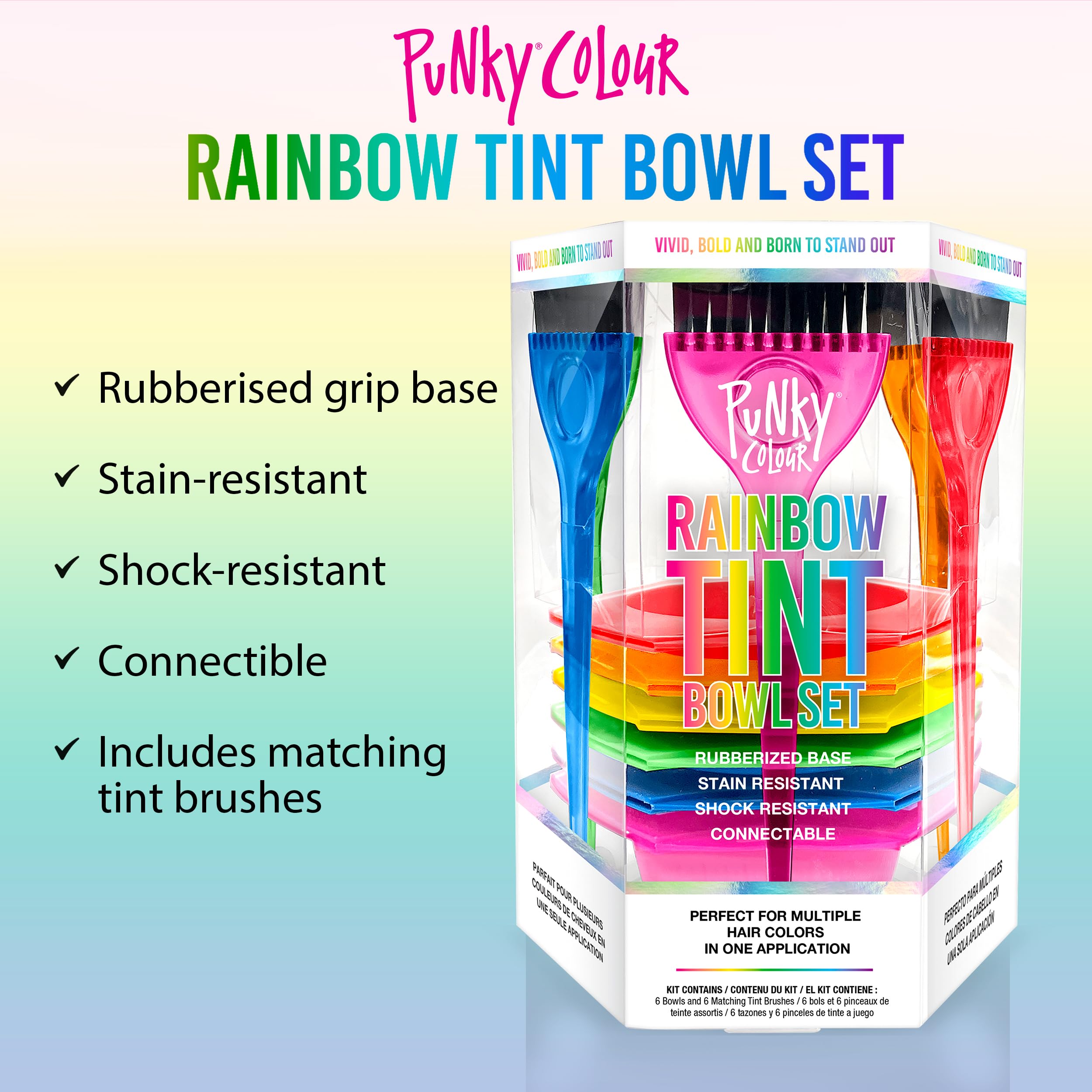 Punky base antiderapante pour stabilité durant les sessions de coloration.