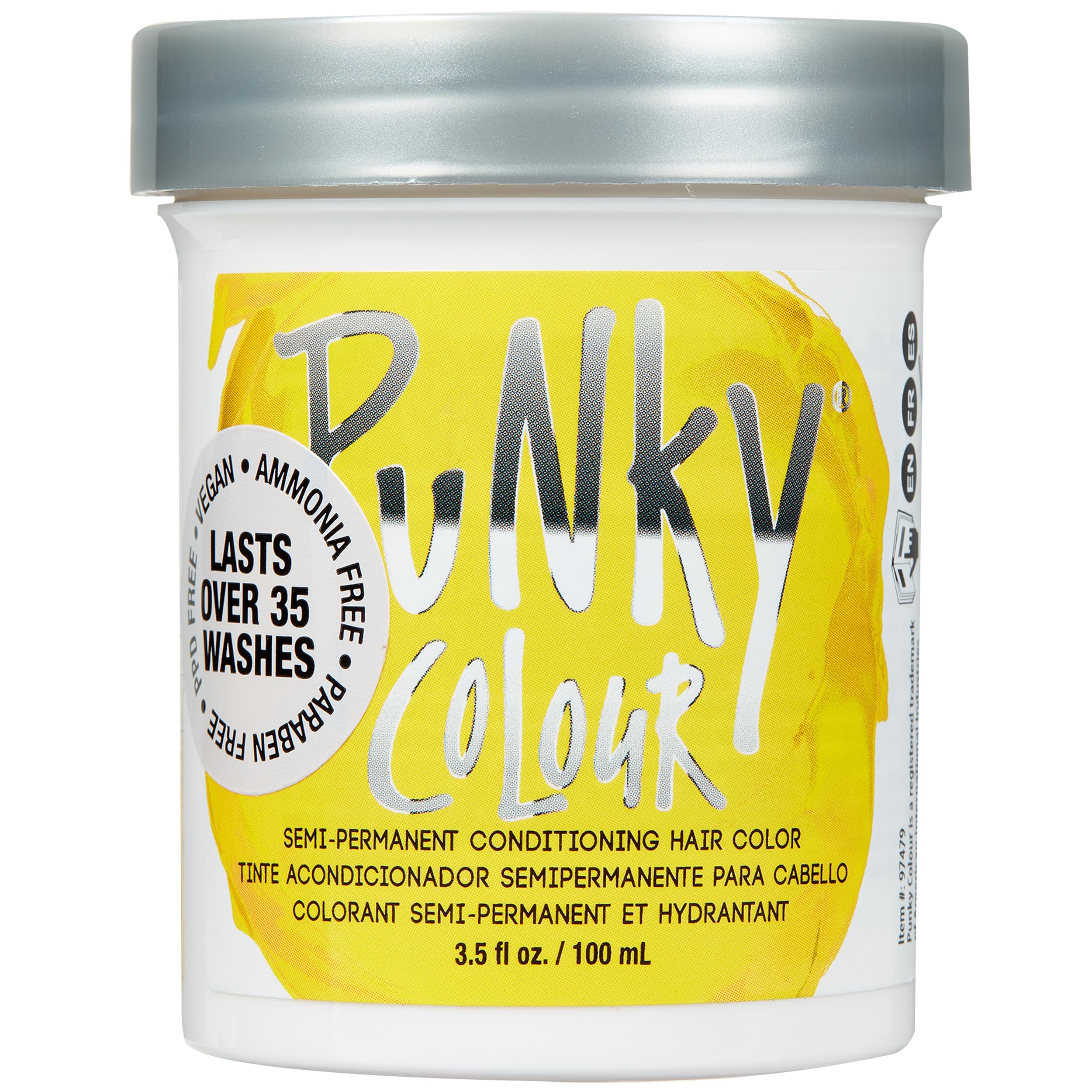 Punky Bright Yellow – bouteille affichant la couleur lumineuse prête à appliquer.