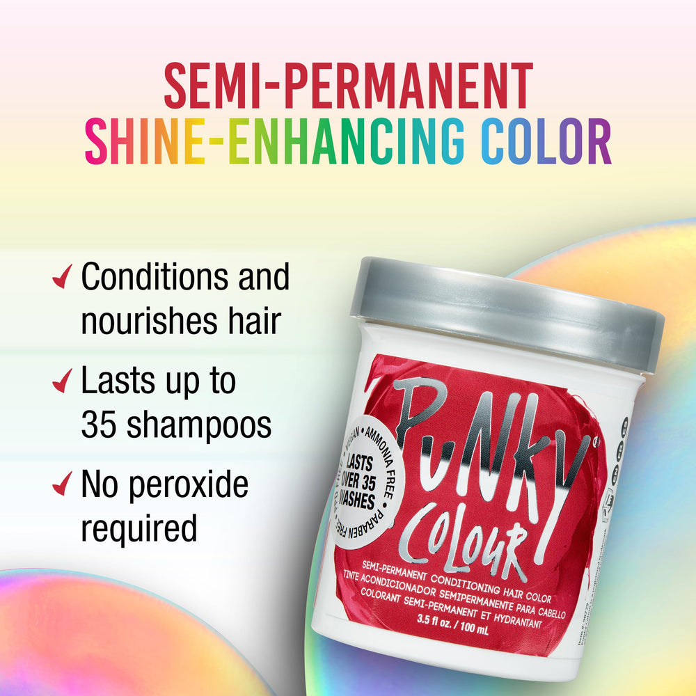 Teinte rouge vif de Punky Cherry on Top, couleur durable.