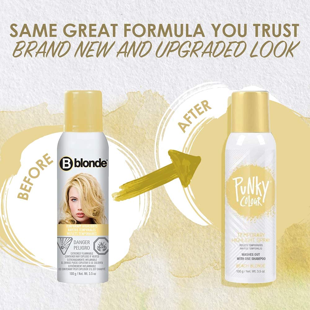Punky Color Spray Blond Plage, application simple pour un look instantané.