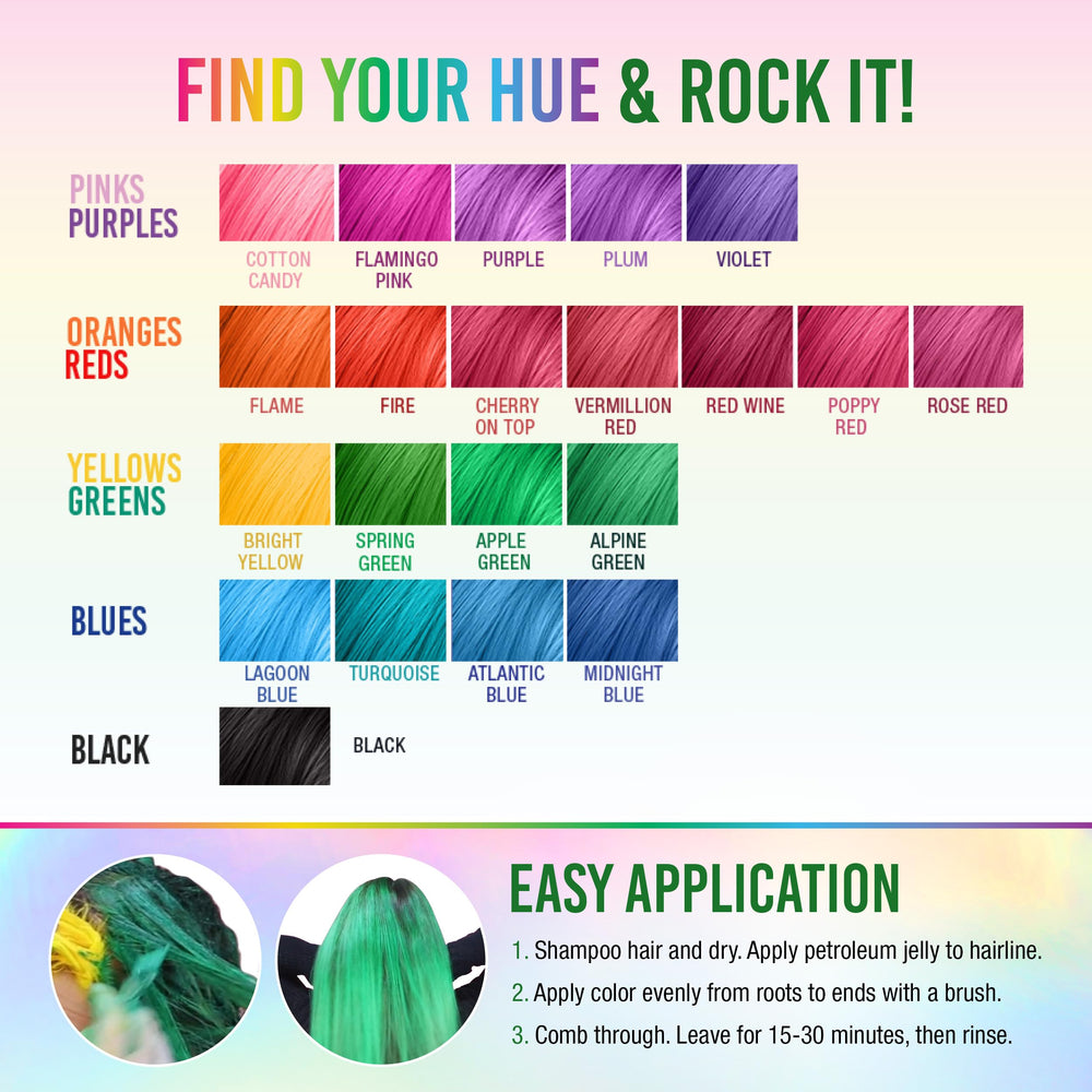 Punky couleur vert-pomme, idéal pour créer balayages holographiques.