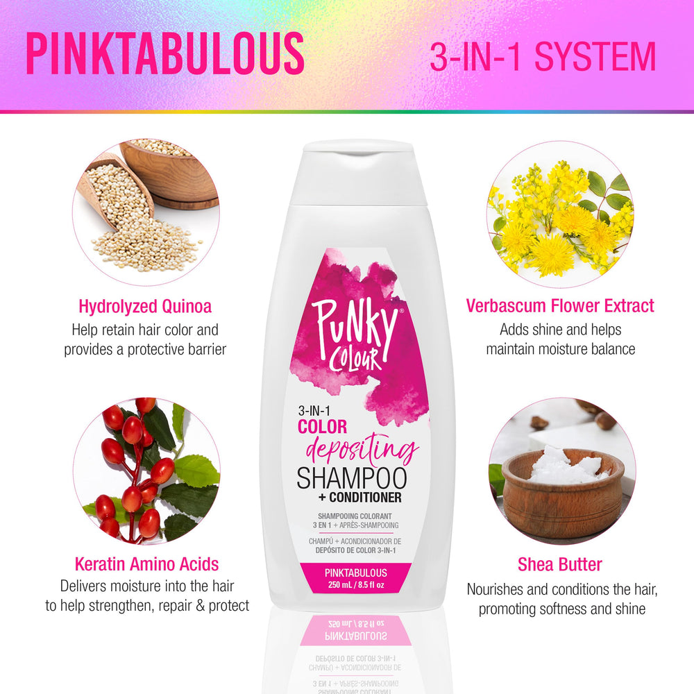 Punky Colour 3-en-1: emballage rose, idéal pour une routine rapide.