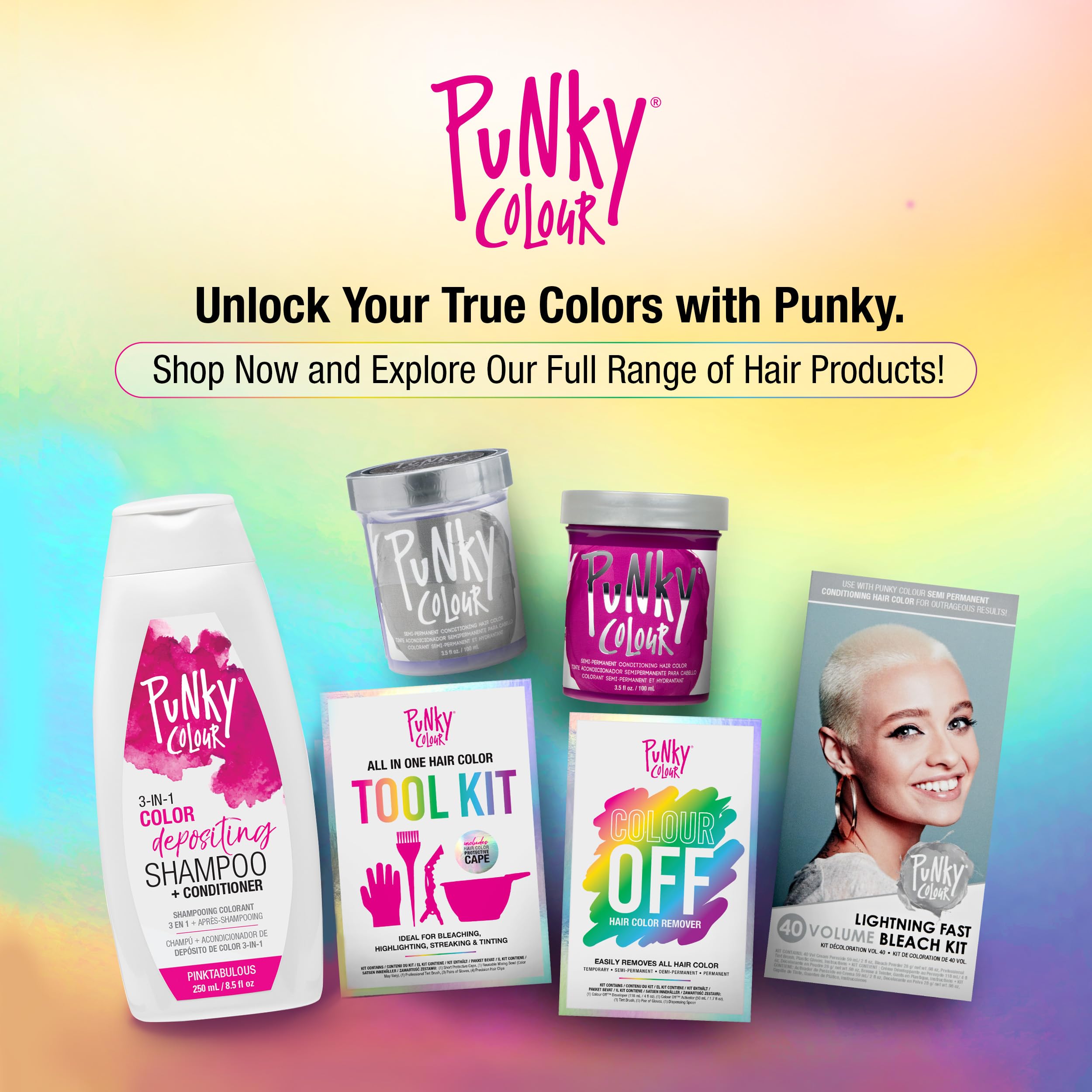 Punky Colour 3-en-1: couleur et soin combinés pour cheveux colorés et en santé.