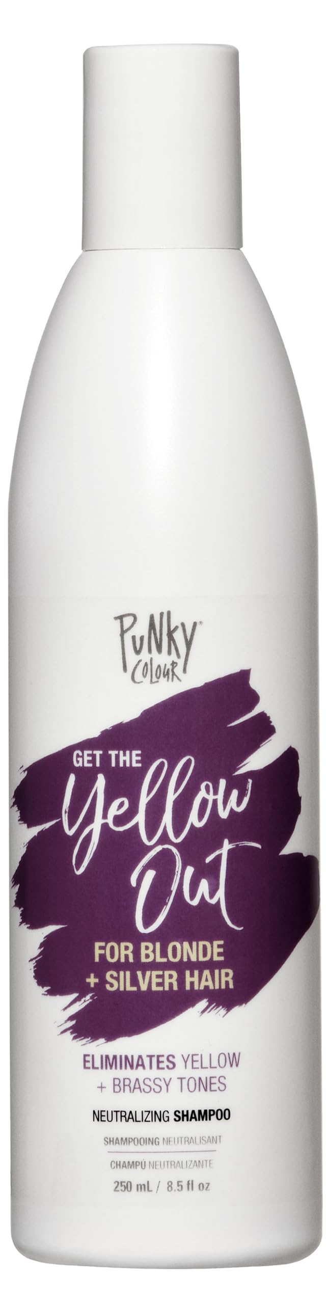 Punky Couleur 3-en-1: bouteille jaune éclatante pour soin colorant capillaire.